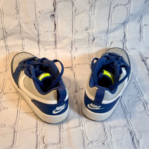 Nike Court Borough Low 2 GS Grey Fog Mystic Navy - Picture 3 of 8